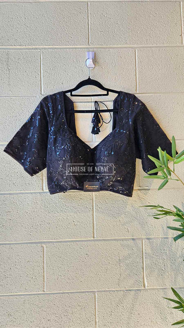 Half Sleeve Black Boutique Blouse - House of Nepal