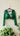 Green Mirror Work Boutique Blouse - House of Nepal