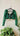 Green Mirror Work Boutique Blouse - House of Nepal