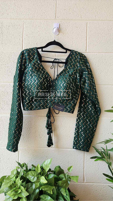 Full Sleeve Sequence Boutique Blouse - House of Nepal