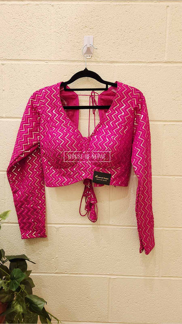 Full Sleeve Pink Boutique Blouse - House of Nepal