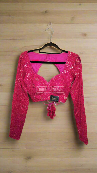 Full Sleeve PinK Boutique Blouse - House of Nepal