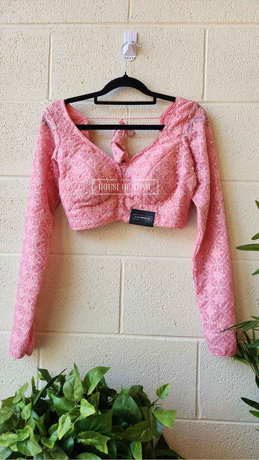 Full Sleeve Pink Boutique Blouse - House of Nepal