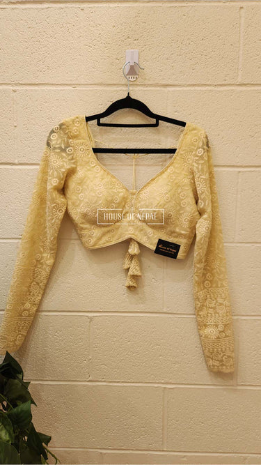 Full Sleeve Golden Boutique Blouse - House of Nepal