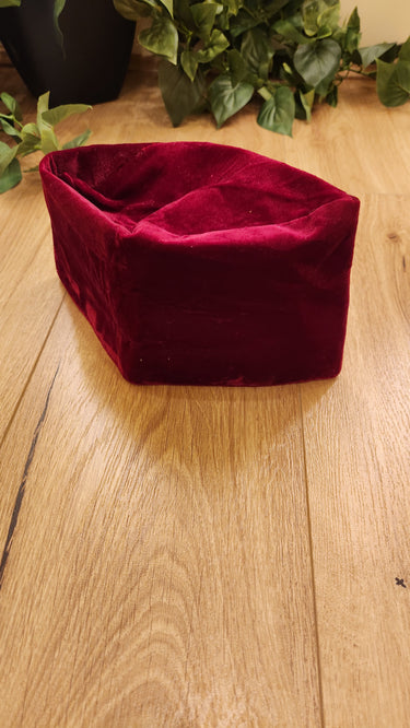 Dark Maroon Velvet Topi - House of Nepal