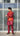 Monochrome Kurta Pajama Set with Waistcoat Maroon - House of Nepal
