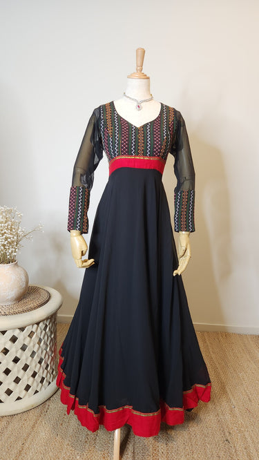 Newari Anarkali Hakupatasi Gown - House of Nepal