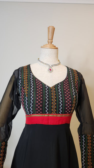 Newari Anarkali Hakupatasi Gown - House of Nepal