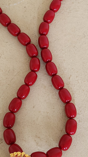 Newari Tayo with Red Muga Mala