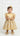 Golden Pasni Frock for Baby Girl With Hair Band and Shoes