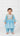 Turquoise Multi Resham Chikankari Kurti Set for Girls