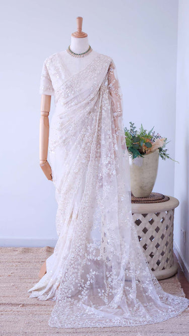 Net Saree with Heavy Jaal
