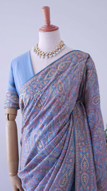 Georgette Multi Color Kashmiri Saree