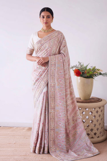 Georgette Multi Color Kashmiri Saree