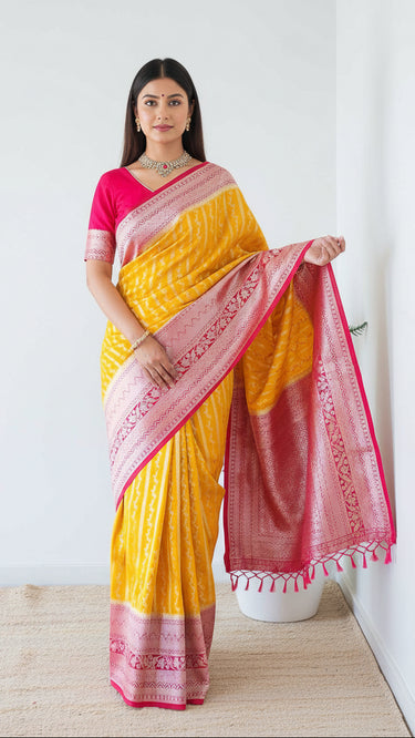 Dola Weave Contrast Saree