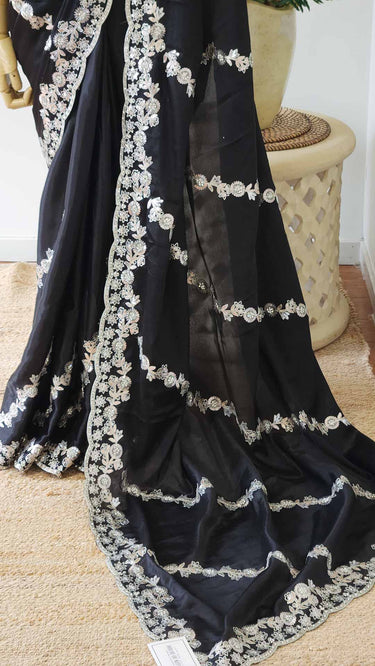 Satin Pita Work Saree