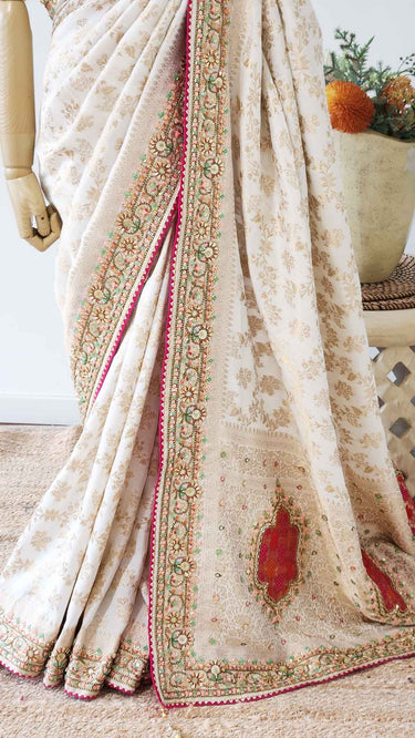 Banarashi Handwork Border Saree
