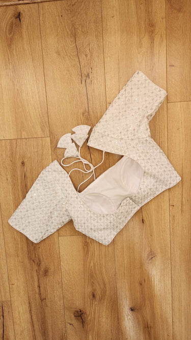 White blouse with sequin work Amber