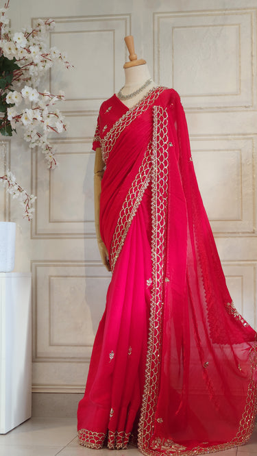 Shine Handwork Silk Saree