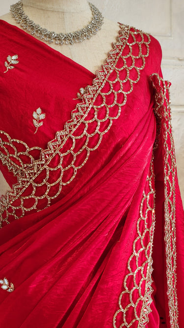 Shine Handwork Silk Saree