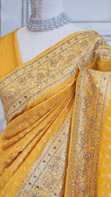Crepe Weave Handwork Saree