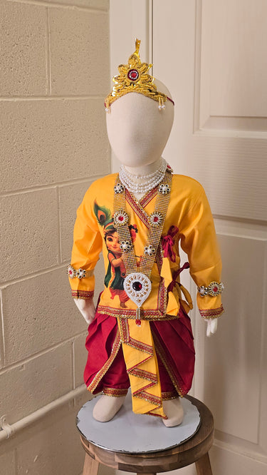Nepalese Krishna Dress Set For Boys Gopala