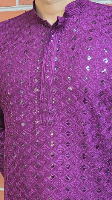 Mens Rayon Kurta In Wine