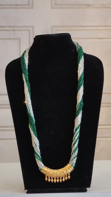 Chiffon pote with Hydro Crystal Gold Plated C Tilhari