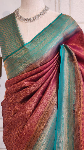 Dual Shade Kanjivaram Saree