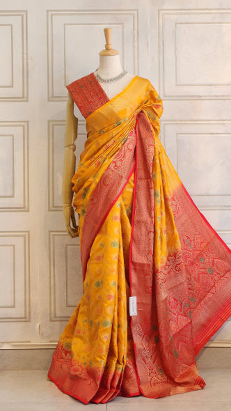Dual Shade Dola Silk Saree