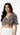 Multicolor Half Sleeve Blouse in Green Base