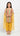 Mustard Yellow Threadwork Kids Kurti Set
