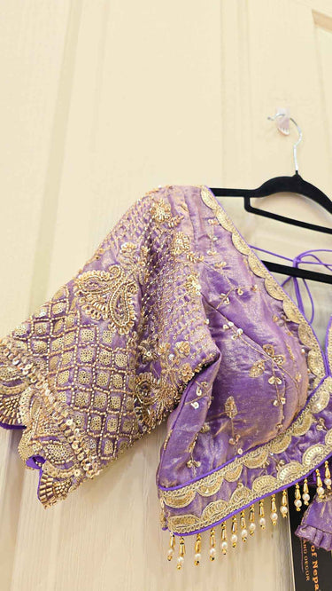 Fendi Lavender Handembroidered Lehenga