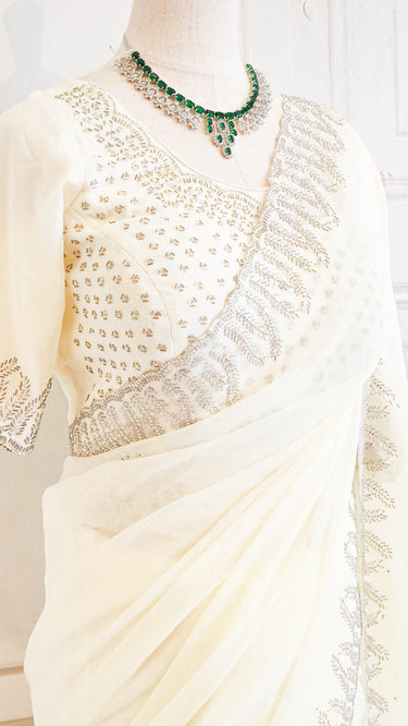 Chiffon Saree with Handwork Border