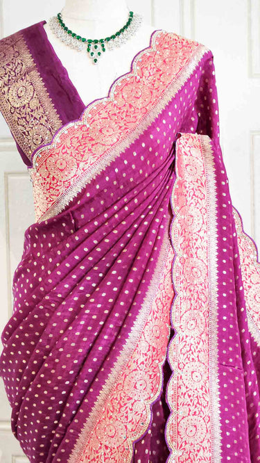 Dual Shade Dola Butti Saree with Borderwork