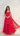 Red Chikankari Sleeveless Sarara Suit