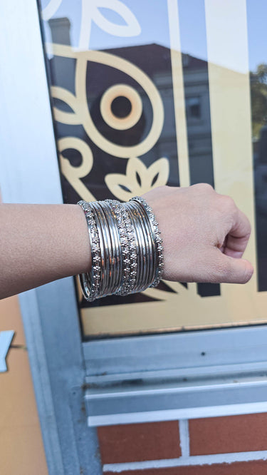 Oxidised Metal Bangles with Kada