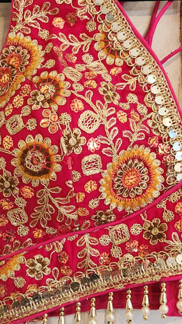 Sleeveless Position Print Multi Zariwork Signature Blouse