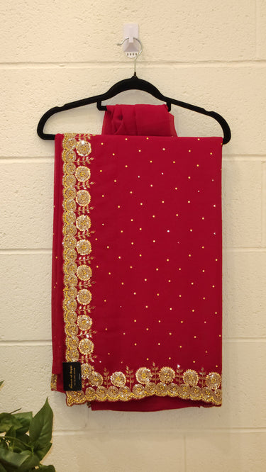 Handwork Bridal Border Saree - House of Nepal
