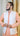 Peach and White Shimmer Embroidered Nehru Jacket - House of Nepal