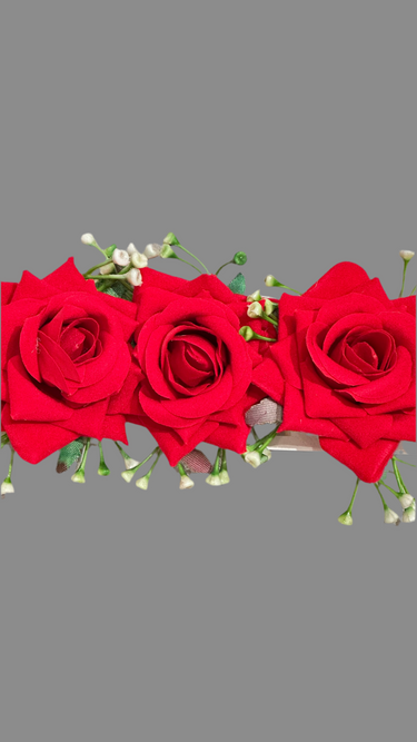Red Rose Flower Hair Clip Daisy