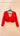 Red Full Sleeve V Neck Chikankari Boutique Saree Blouse