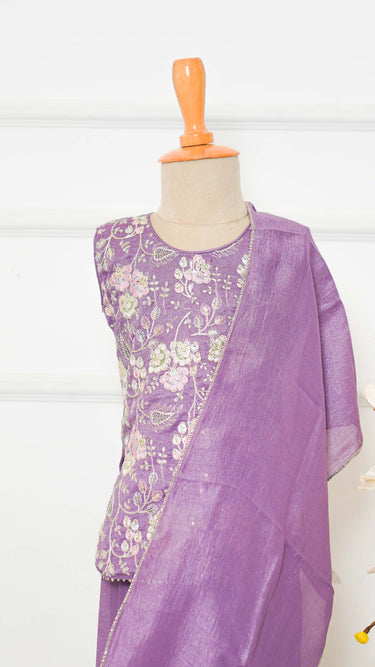 Floral Threadwork Kurti Patiala Suit
