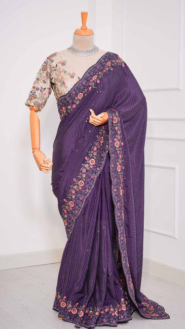 Sequinwork Crepe Saree