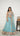 Sky Blue Tikki Net Lehenga with Multicolor Corset