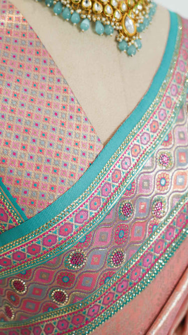 Contrast Dual Color Kanjivaram Saree Raini