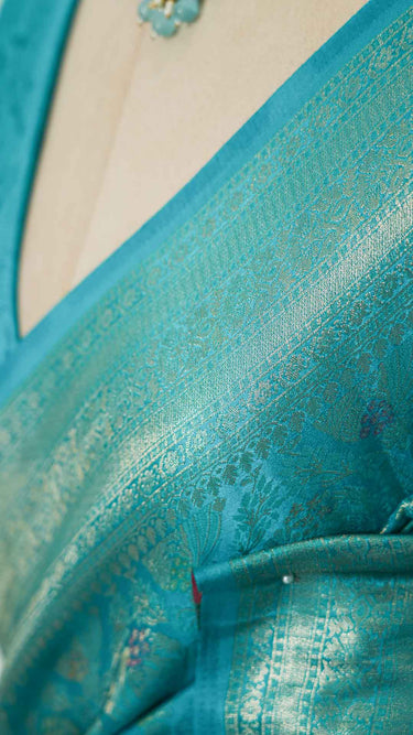 Silk Saree with Floral Prints