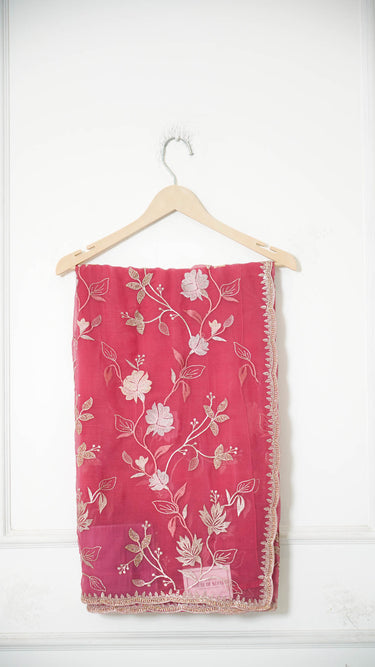 Chiffon Resham Saree with Stonework