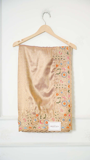 Silk Multicolor Zari Embroidered Saree