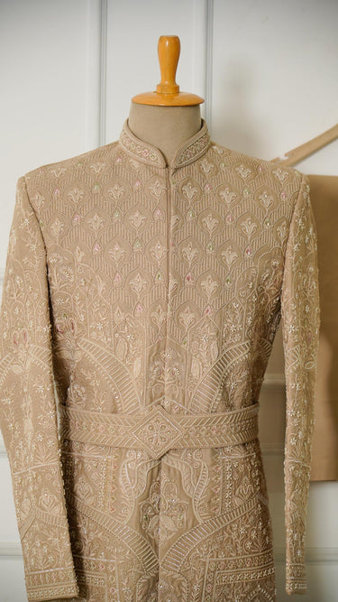 Men's Indo Western Suit with Thread Embroidery